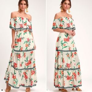 Beautiful off the shoulder maxi dress